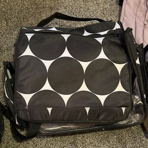 thirty-one Black and White Polka Dot Cosmetic Case
